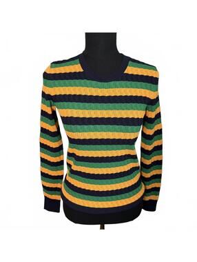 Jason Wu Women's Lightweight Striped Crewneck Sweater sz XS